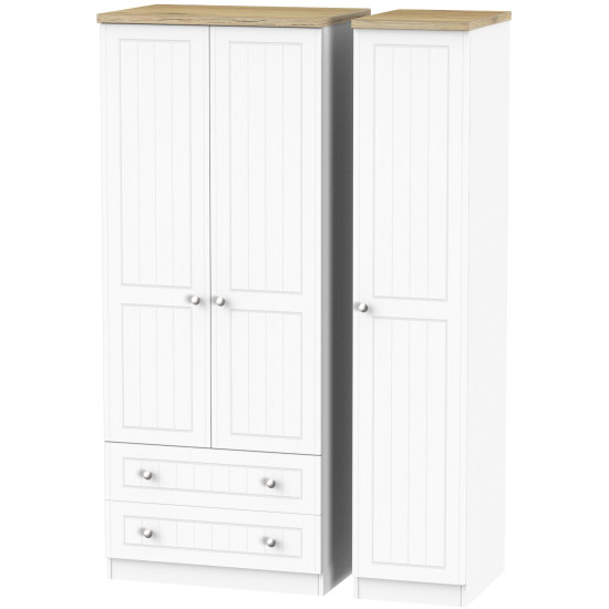 Venice Tall Triple 2 Drawer Wardrobe